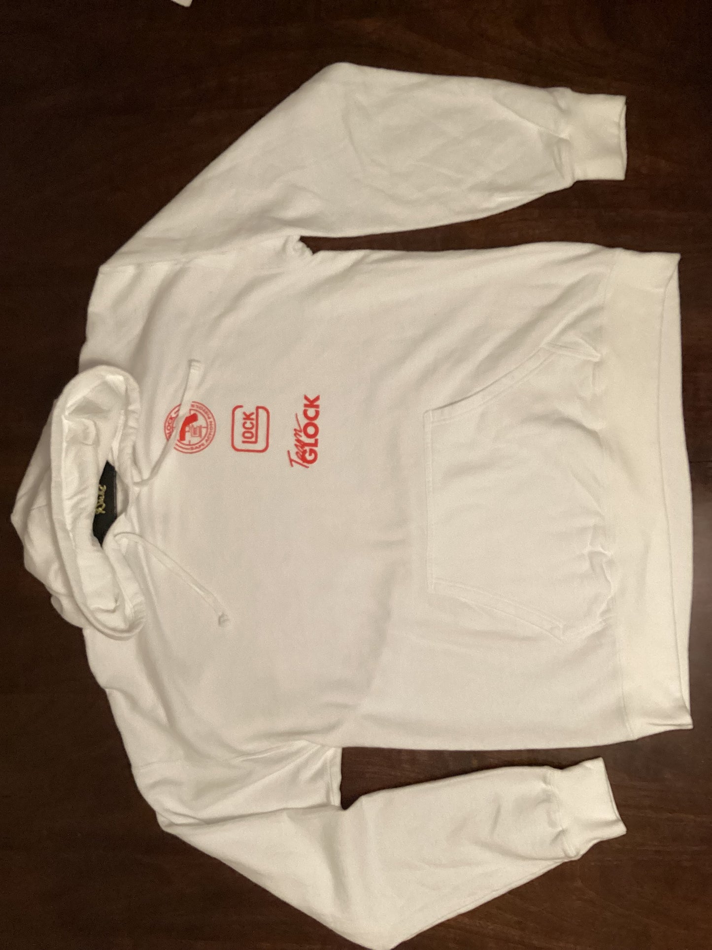 GLOCK Logo Hoodie – Clean White Heat | Limited Drop (LG)
