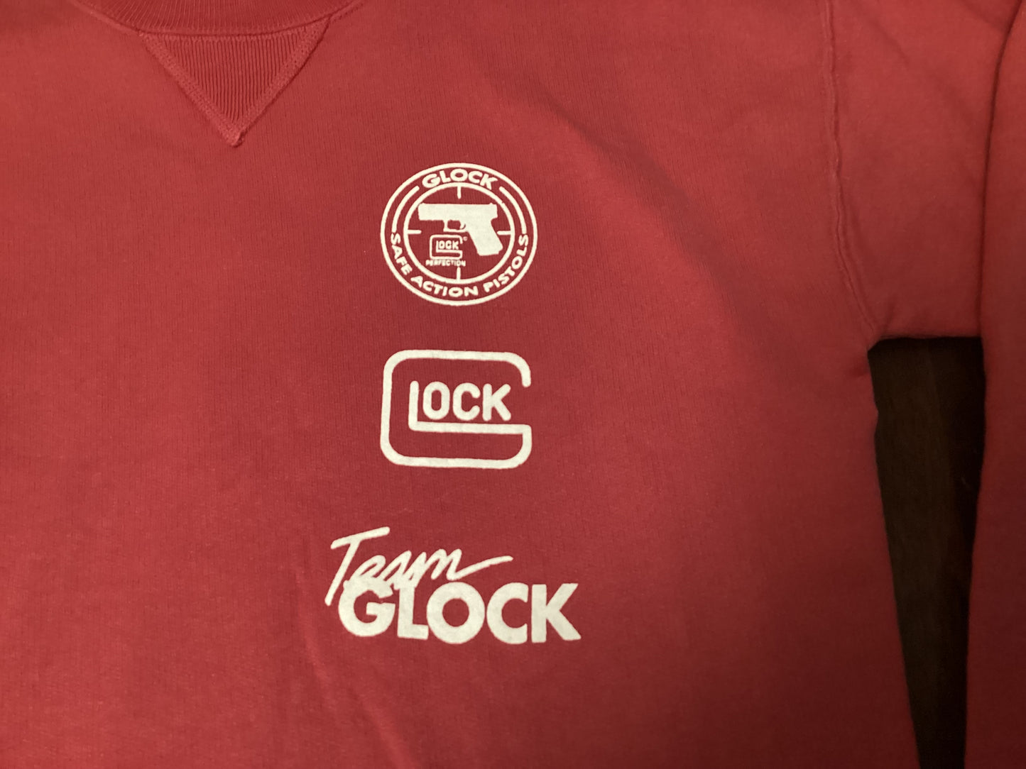 Team Glock Crewneck Sweatshirt – Red (Small) | Safe Action Heat