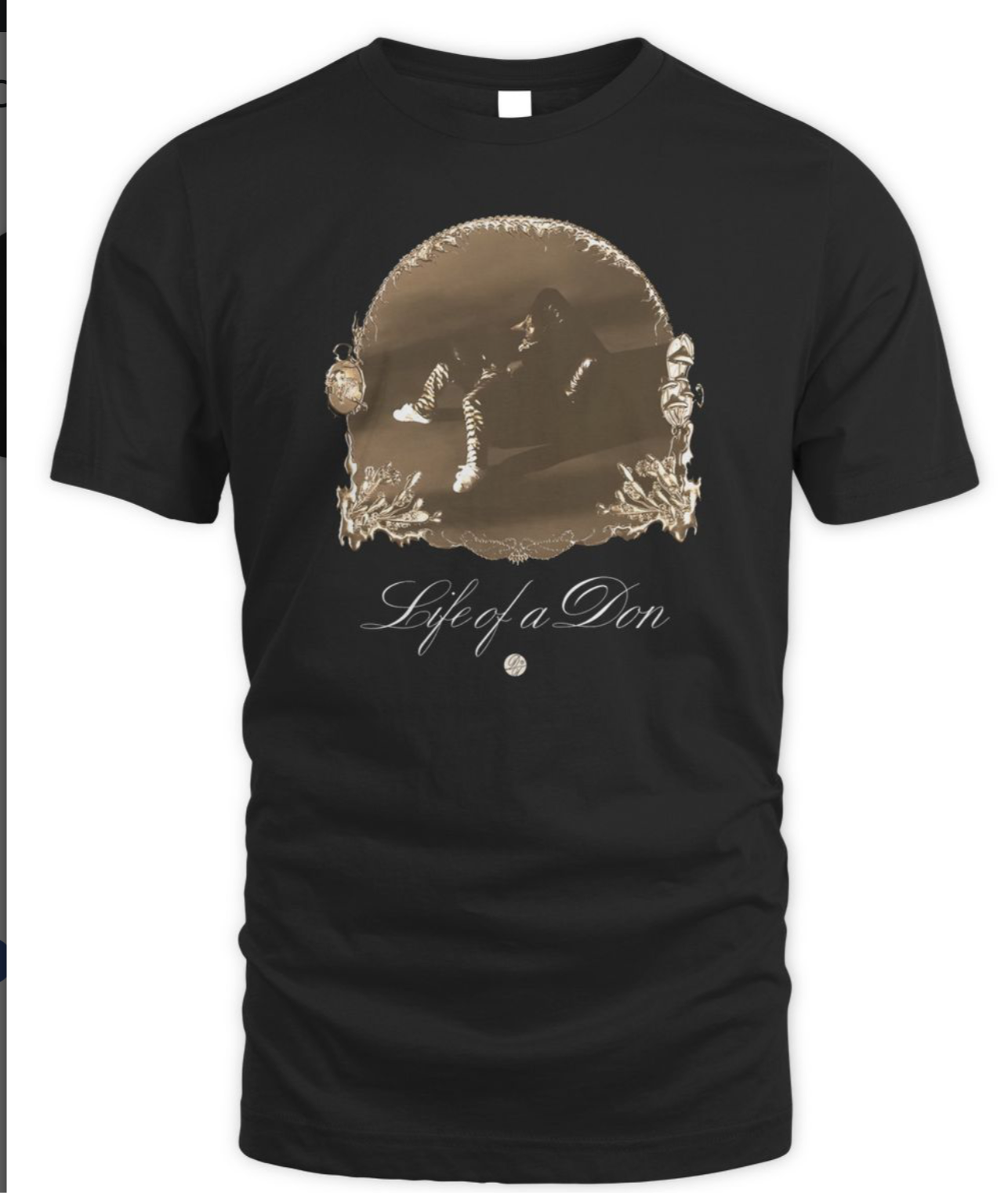 Don Toliver Life of a Don official T-shirt in black, Cactus Jack x BAPE collaboration, available in sizes small and large at ShAesthetics