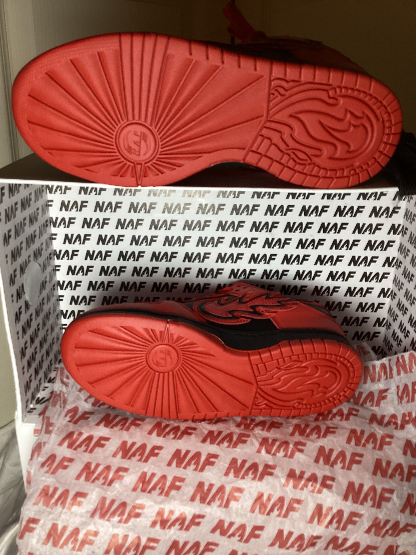 NAF Global Vampire Red – Stolen Van Edition | Ultra Rare Sneaker Drop (Size 6, Deadstock)