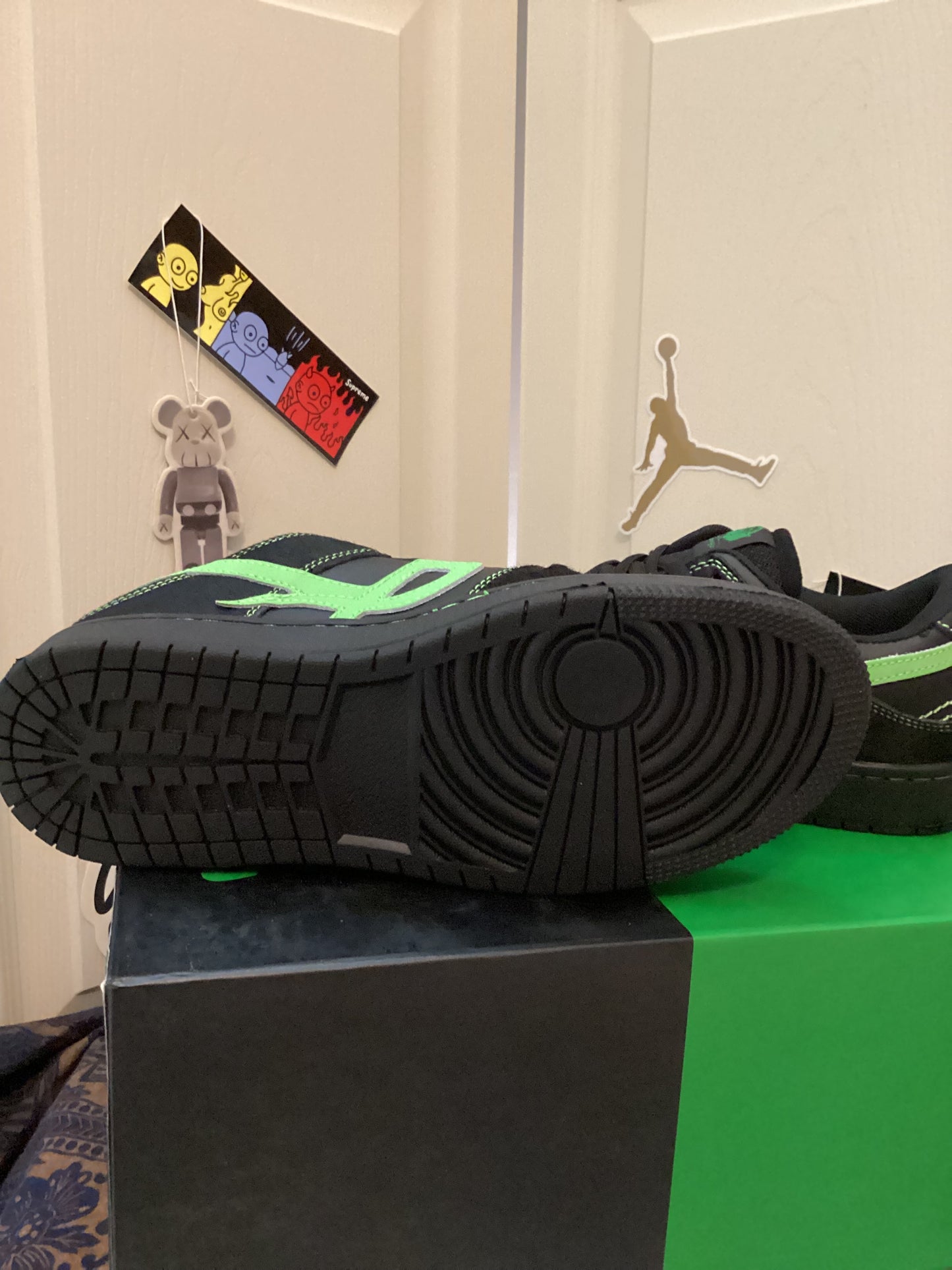 Psychworld Low Pro Sneakers – Black/Green – Rare Drop – Men’s Size 8