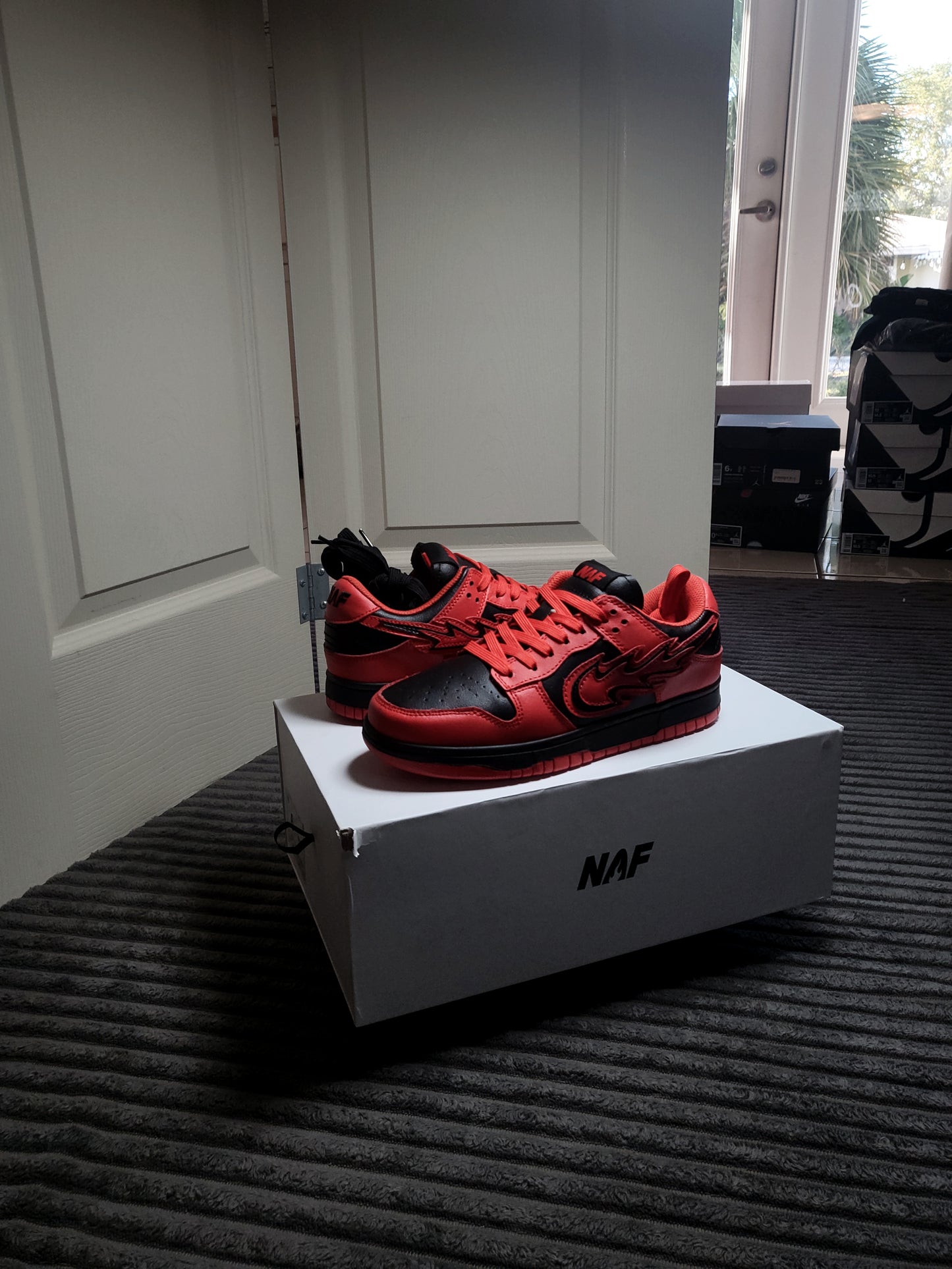 NAF Global Vampire Red – Stolen Van Edition | Ultra Rare Sneaker Drop (Size 6, Deadstock)
