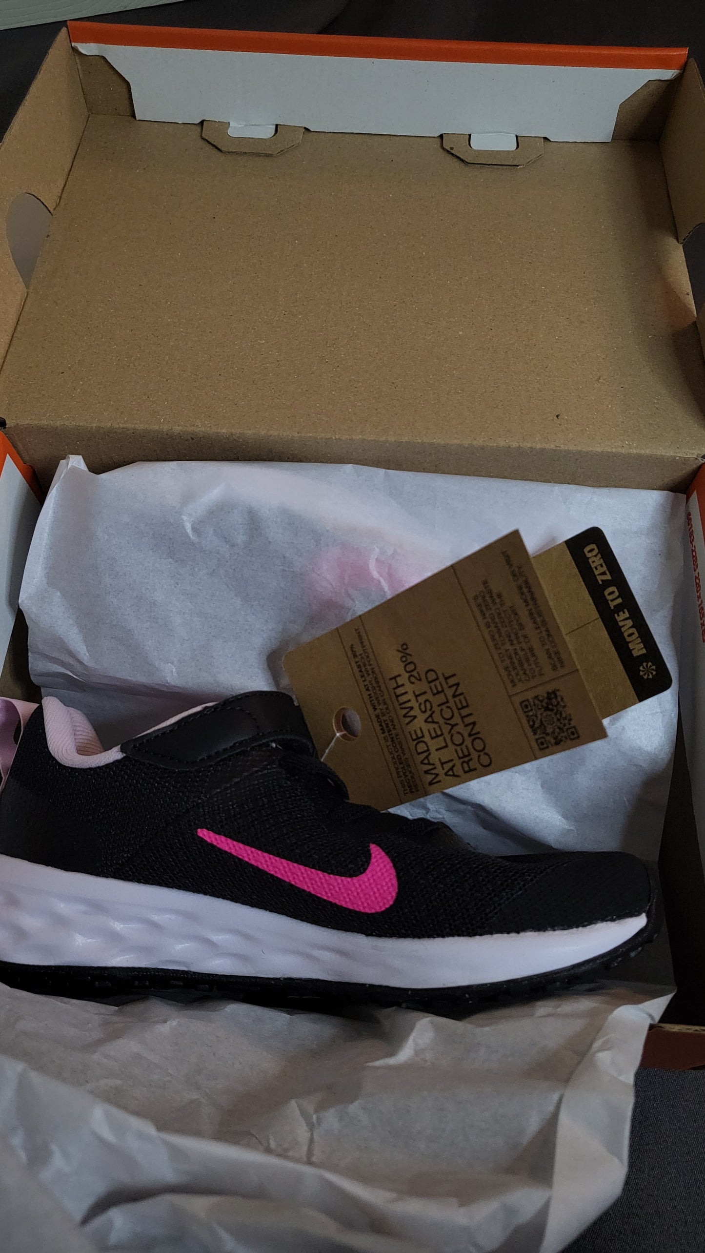 Nike Revolution 6 NN (PSV) “Black/Hyper Pink” – Kids’ Size 10C – Brand New 💥