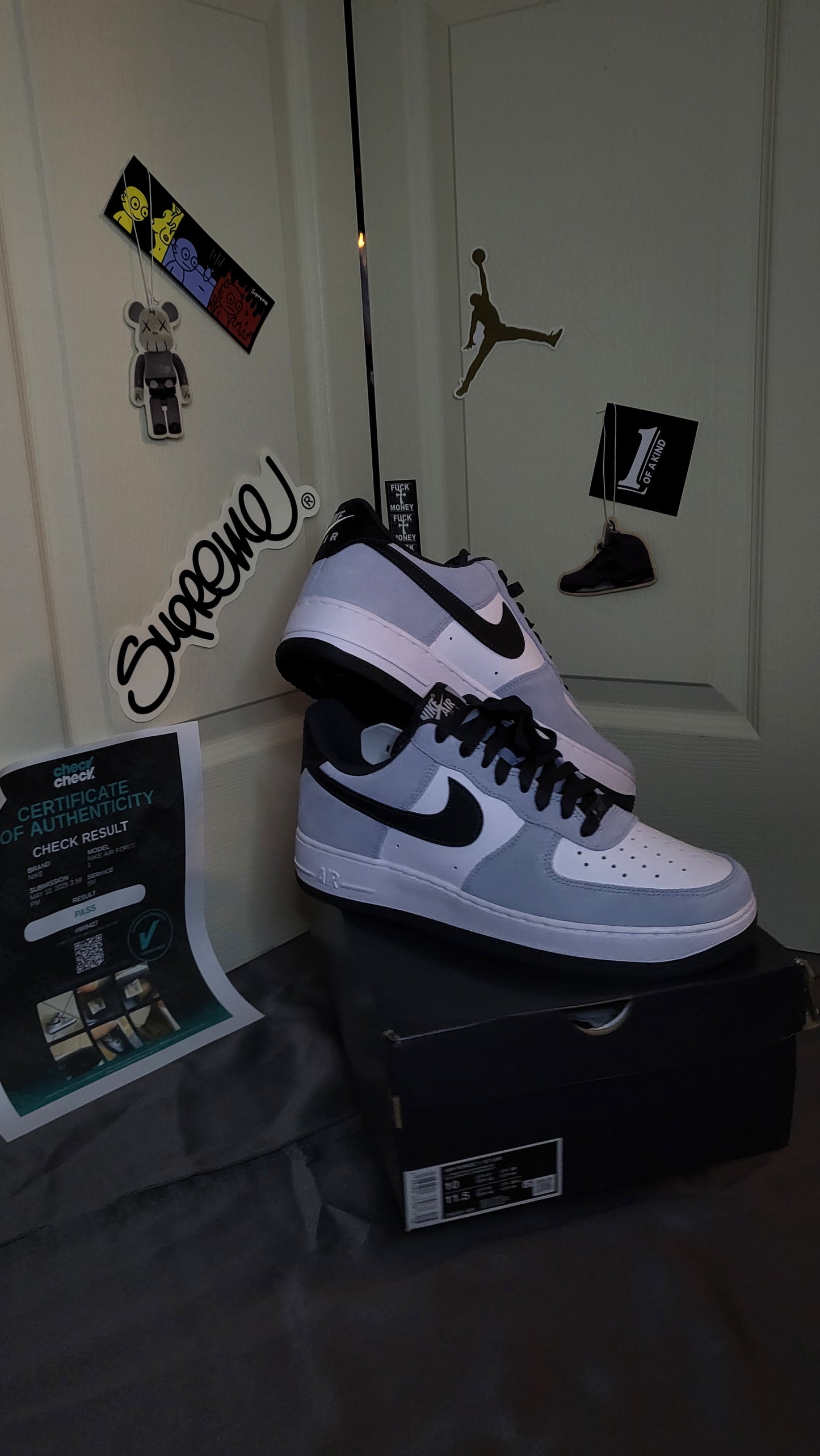 Nike Air Force 1 ’07 LV8 “Light Armory Blue/Anthracite” – Men’s Size 11.5 – Brand New (Damaged Box) 🧊🖤