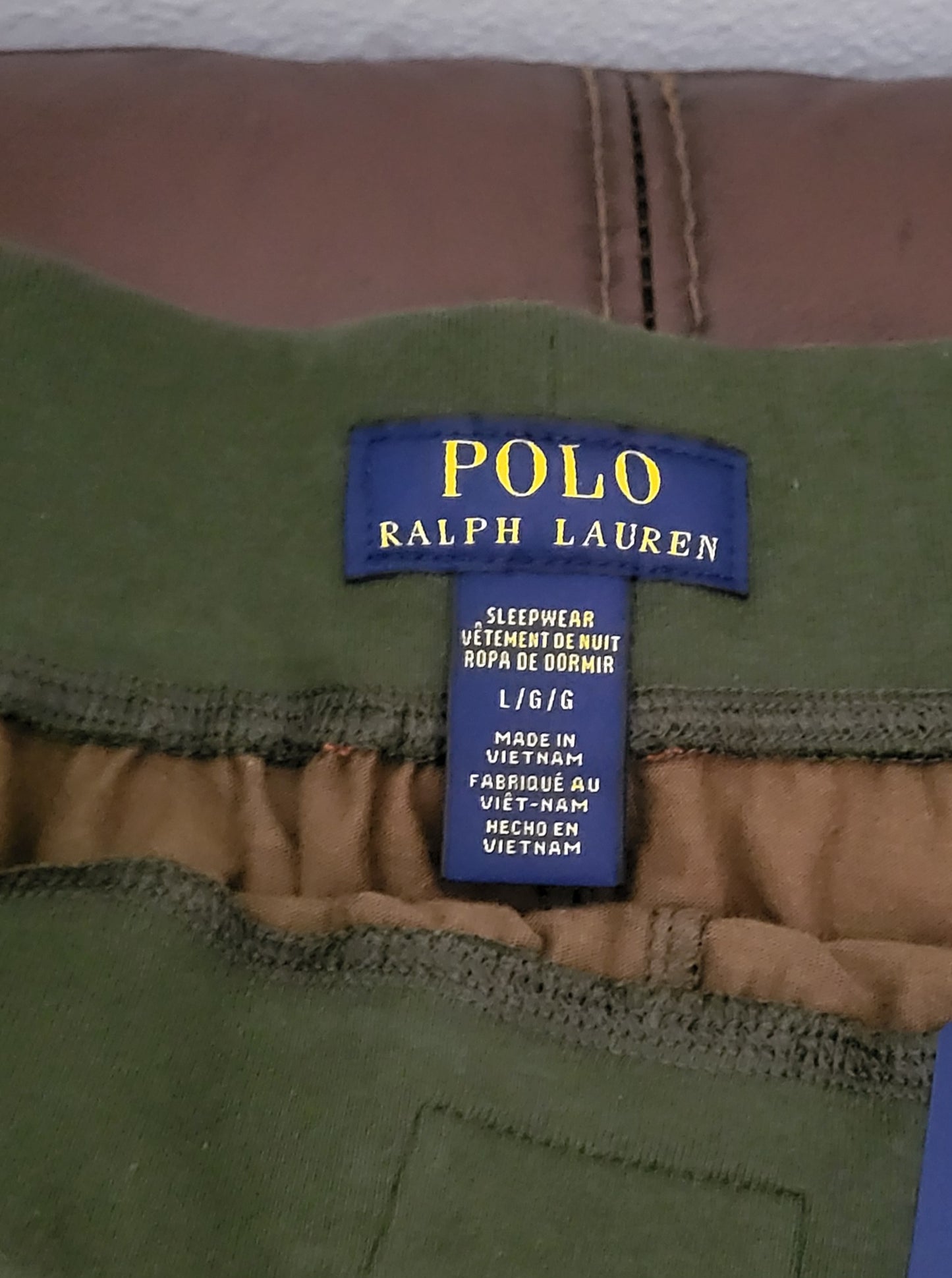Polo Ralph Lauren Camo Fleece Joggers – Blaze Orange/Olive – Size L – New