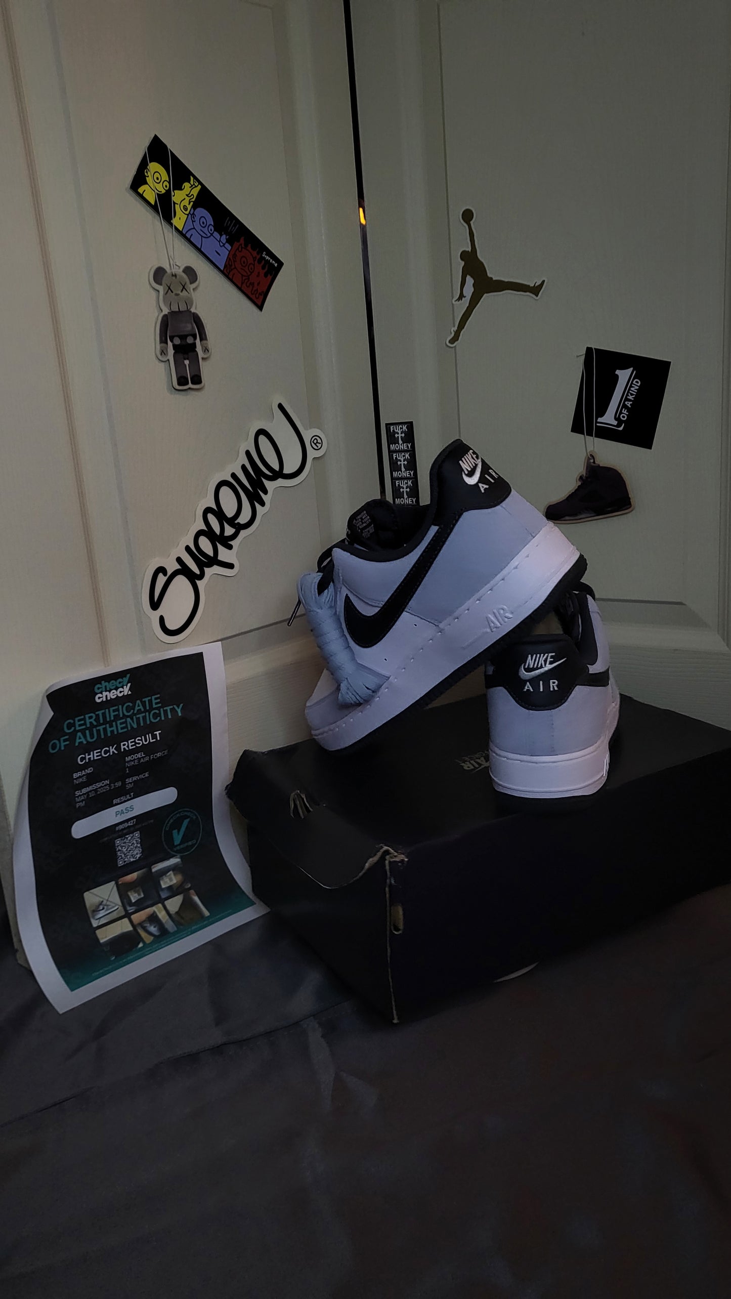 Nike Air Force 1 ’07 LV8 in light blue suede, men’s size 11.5, brand new with damaged box