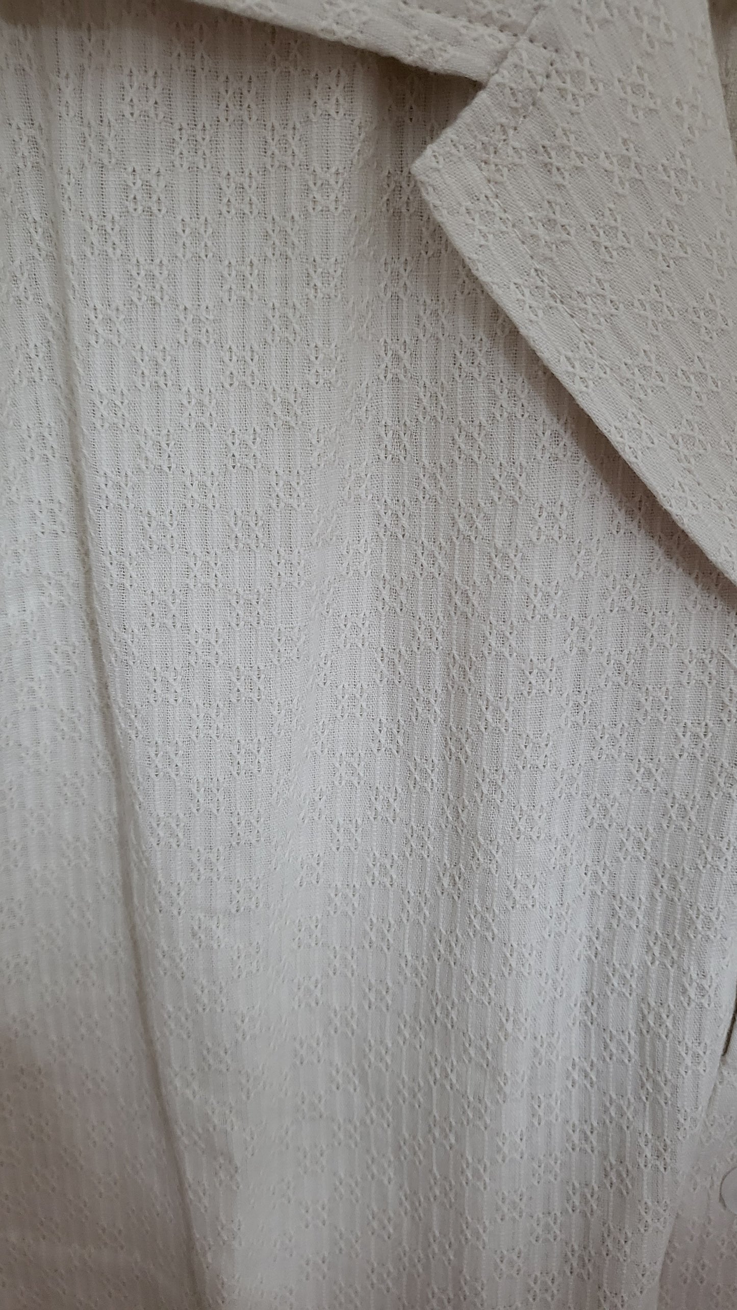 FF LA “Cyrus” Woven Button-Up Shirt – Cream – Size L – Deadstock