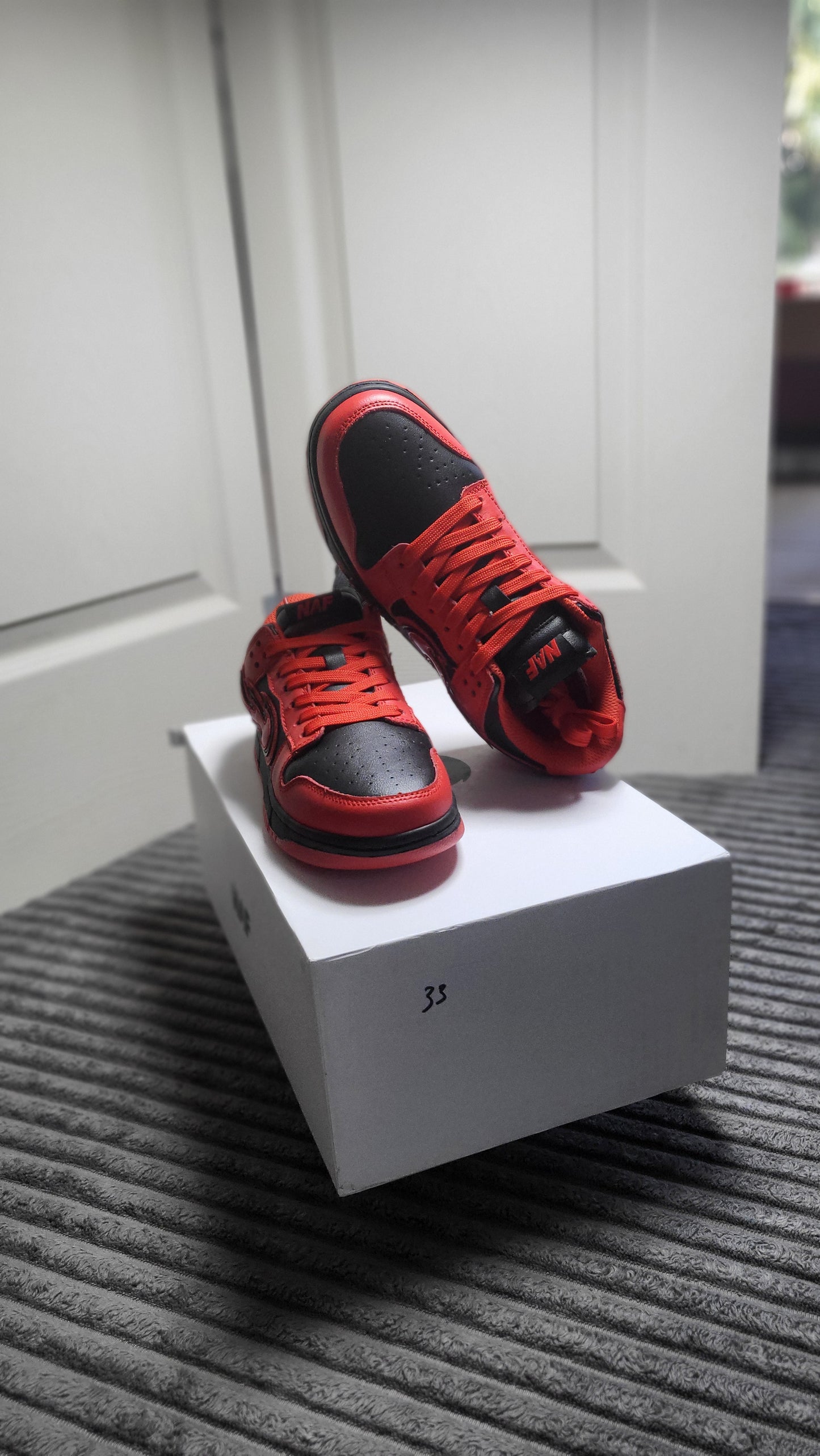 NAF Global Vampire Red – Stolen Van Edition | Ultra Rare Sneaker Drop (Size 6, Deadstock)