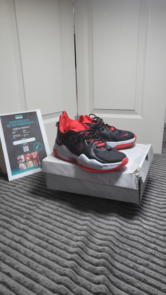 Nike PG 5 Black University Red White - Side View