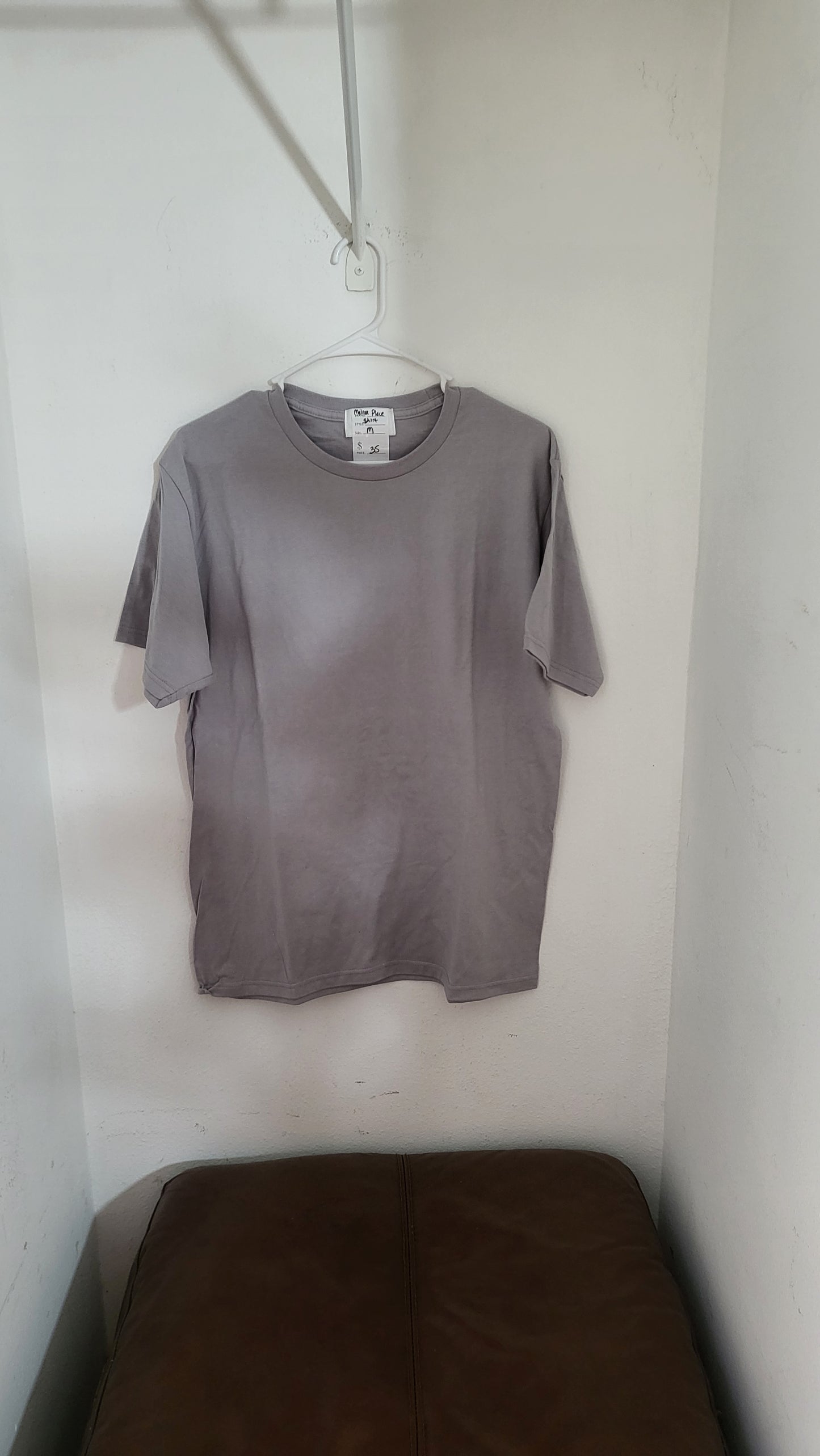 Melrose Place Premium Cotton T-Shirt – Washed Lavender – Size M – New With Tags